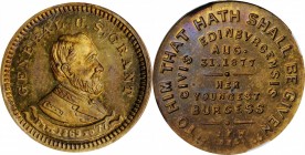 Trade Tokens and Store Cards

New York--New York. 1877 Isaac F. Wood. Rulau NY-NY 395. Brass. Plain Edge. MS-64 (NGC).

21 mm.

From the Norman ...