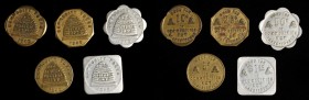Late 19th and 20th Century Tokens

Utah--Salt Lake City. 1940 LDS Church Welfare Plan Token Set.

Included are: 5 cents; 10 cents; 25 cents; 50 ce...