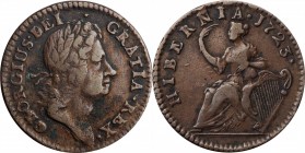 Wood's Hibernia Halfpenny

1723 Wood's Hibernia Halfpenny. Martin 4.68-Gb.9, W-13120. Rarity-4. Very Fine, Environmental Damage.

107.56 grains.
...