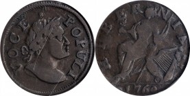 Voce Populi Halfpenny

1760 Voce Populi Halfpenny. Nelson-9, W-13280. Rarity-3. VF-25 BN (NGC).

PCGS# 262. NGC ID: 2AUC.

From the Bill Gleckle...