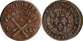Sou

1767-A Sou. Paris Mint. Breen-700. No RF Counterstamp. VF-20 (PCGS).

PCGS# 158651.

Estimate: $ 150