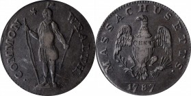 Massachusetts Cent

1787 Massachusetts Cent. Ryder 3-G, W-6090. Rarity-3-. Arrows in Left Talon. VF-30 (ANACS).

PCGS# 302.

From the Collection...