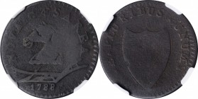 New Jersey Copper

1788 New Jersey Copper. Maris 50-f, W-5475. Rarity-3. Head Left. Good Details--Corrosion (NGC).

145.8 grains.

PCGS# 527. NG...