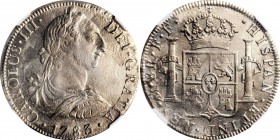 World Coins Used in Early America

Mexico. 1783-Mo FF 8 Reales. KM-106.2. Genuine (NGC).

EF Details.

From the Dr. Jeffrey A. Rudolph Collectio...