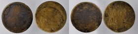 Circulating Contemporary Counterfeit World Coins

Lot of (2) Early 1800s Contemporary Counterfeit Spanish Colonial 2 Reales Coins. Die Struck.

Ve...