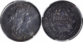 Draped Bust Half Cent

1804 Draped Bust Half Cent. C-13. Rarity-1. Plain 4, Stemless Wreath. AU Details--Scratch (PCGS).

PCGS# 1063. NGC ID: 222F...