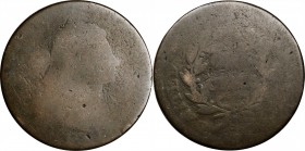Draped Bust Cent

1803 Draped Bust Cent. S-262. Rarity-3. Small Date, Small Fraction. Poor-1.

Heavily worn, but quite smooth. Attributable thanks...
