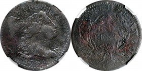 Liberty Cap Cent

1794 Liberty Cap Cent. S-58. Rarity-3. Head of 1794. VF Details--Corrosion (NGC).

PCGS# 35636. NGC ID: 223P.

Estimate: $ 500
