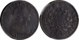 Draped Bust Cent

1796 Draped Bust Cent. S-119. Rarity-3. Reverse of 1797. Good-6 (PCGS).

PCGS# 35870. NGC ID: 223W.

Ex Chris Victor-McCawley,...