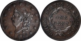 Matron Head Cent

1816 Matron Head Cent. N-8. Rarity-3. VF-30 BN (NGC).

PCGS# 36544. NGC ID: 224Z.

From Heritage's sale of the Jules Reiver Co...