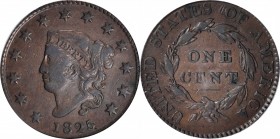 Matron Head Cent

1825 Matron Head Cent. N-8. Rarity-3. VF-25 (PCGS).

PCGS# 1642. NGC ID: 225F.

Acquired from J.J. Teaparty, August 2010.

E...