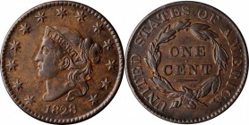 Matron Head Cent

1828 Matron Head Cent. N-6. Rarity-1. Large Narrow Date. Extremely Fine.

PCGS# 1654.

From the Collection of David N. Kass. ...