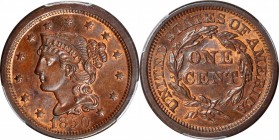 Braided Hair Cent

1850 Braided Hair Cent. N-17. Rarity-4. MS-64 BN (PCGS).

PCGS# 1889. NGC ID: 226G.

Estimate: $ 400
