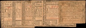 Colonial Notes

Lot of (6) MA-231, 278, 279, 280, 282 & 285. Massachusetts. 1776-80. 2 Shillings to $20. Very Good to Very Fine.

A grouping of si...