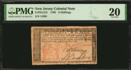 Colonial Notes

NJ-213. New Jersey. 1786. 6 Shillings. PMG Very Fine 20.

No.14205. Signed by Ewing and Van Cleve. The 1786 issue represents the f...