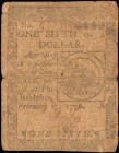 Continental Currency

CC-19. Continental Currency. 1776. $1/6. Very Good.

A popular Fugio note found in Very Good condition. Tears, a pinhole and...