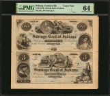 Indiana

Connersville, Indiana. Savings Bank of Indiana. 1850s. $1-$3. PMG Choice Uncirculated 64. Uncut Pair.

(Haxby Unlisted) Imprint of Rawdon...