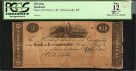 Kentucky

Barboursville, Kentucky. Bank of Barboursville. 18xx. $2. PCGS Currency Fine 12 Apparent. Edge and Internal Splits.

(KY-15 G14 Unlisted...