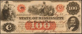 Mississippi

Jackson, Mississippi. State of Mississippi. 1862 $10. Very Fine.

Cr. 1Ab. Jan. 22, 1862. Imprint of American Bank Note Co. NY & NO. ...