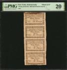 New York

Uncut Sheet of (4) Schenectady, New York. Reformed Dutch Church. 1793. 1 Penny-2 Pence-2 Pence-3 Pence. PMG Very Fine 20.

Imprint of C....