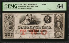 New York

Watertown, New York. Black River Bank. 1840s-50s. $2. PMG Choice Uncirculated 64. Proof.

(NY-2845 Unlisted) Spencer, Huffy & Danforth. ...