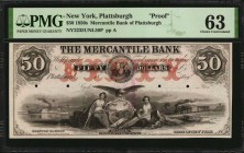 New York

Plattsburgh, New York. Mercantile Bank of Plattsburgh. 1850s. $50. PMG Choice Uncirculated 63. Proof.

(NY-2235 Unlisted) Baldwin, Bald ...