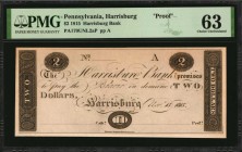 Pennsylvania

Harrisburg, Pennsylvania. Harrisburg Bank. 1815. $2. PMG Choice Uncirculated 63. Proof.

(PA-170 Unlisted) Murray, Draper, Fairman &...