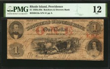 Rhode Island

Providence, Rhode Island. Butchers & Drovers Bank. 1850s-60s $1. PMG Fine 12.

(RI-265 G2a). Imprint of Toppan, Carpenter, Casilear ...