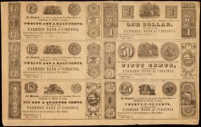Virginia

Winchester, Virginia. Farmers Bank of Virginia. November 1, 1839 12 1/2 Cents-6 1/4 Cents-25 Cents-50 Cents-$1. Very Fine. Remainder.

A...