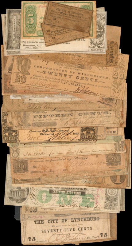 Virginia

Lot of (27) Mixed Virginia Obsolete Notes. Good to Very Fine.

A l...