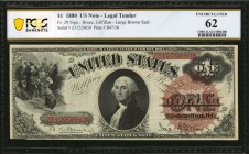 Legal Tender Notes

Fr. 29. 1880 $1 Legal Tender Note. PCGS Banknote Uncirculated 62.

This peach of a Legal Tender Ace displays all the appeal on...