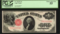 Legal Tender Notes

Fr. 39. 1917 $1 Legal Tender Note. PCGS Currency Choice About New 55.

Good eye appeal for the assigned grade is noticed on th...