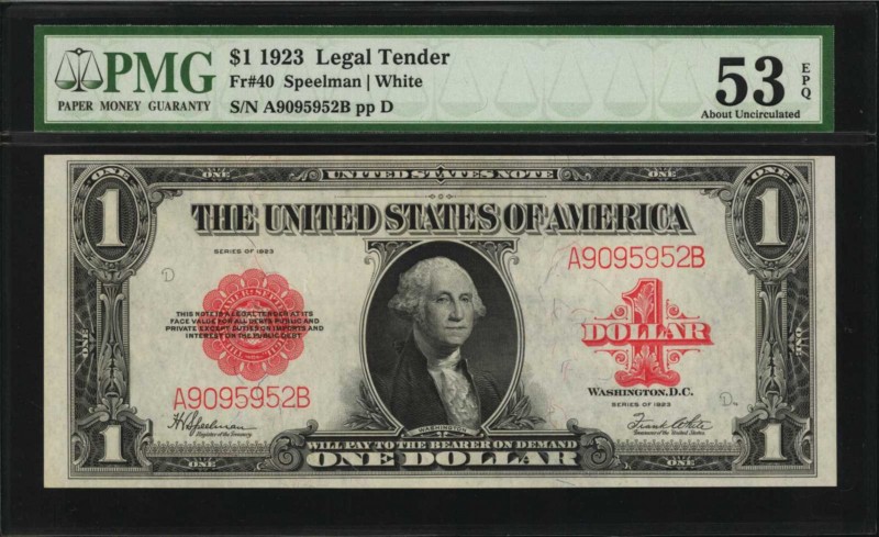 Legal Tender Notes

Fr. 40. 1923 $1 Legal Tender Note. PMG About Uncirculated ...