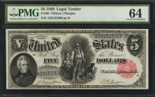 Legal Tender Notes

Fr. 80. 1880 $5 Legal Tender Note. PMG Choice Uncirculated 64.

A Choice Uncirculated example of this 1880 Wood Chopper, which...