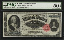 Silver Certificates

Fr. 223. 1891 $1 Silver Certificate. PMG About Uncirculated 50 EPQ.

An attractive example of this Martha Silver Certificate ...