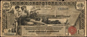 Silver Certificates

Fr. 224. 1896 $1 Silver Certificate. Very Good.

A Very Good example of this Educational Ace, which displays edge wear/nicks,...