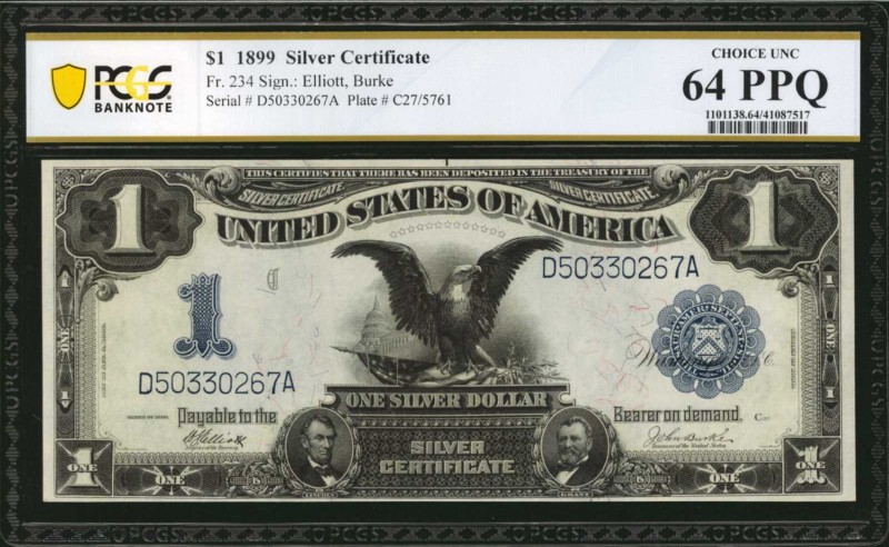 Silver Certificates

Fr. 234. 1899 $1 Silver Certificate. PCGS Banknote Choice...