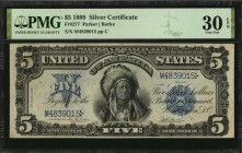 Silver Certificates

Fr. 277. 1899 $5 Silver Certificate. PMG Very Fine 30 EPQ.

A gorgeous $5 silver that faces up nicer than the assigned grade....