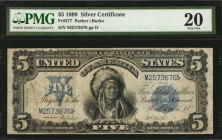 Silver Certificates

Fr. 277. 1899 $5 Silver Certificate. PMG Very Fine 20.

A Very Fine offering of this 1899 $5 Silver Certificate, found withou...