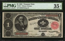 Treasury Note

Fr. 351. 1891 $1 Treasury Note. PMG Choice Very Fine 35 EPQ.

A mid-grade example of this 1891 Treasury Note, which offers attracti...