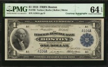 Federal Reserve Bank Notes

Fr. 708. 1918 $1 Federal Reserve Bank Note. Boston. PMG Choice Uncirculated 64 EPQ. Courtesy Autographs.

This nearly ...