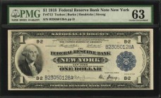 Federal Reserve Bank Notes

Fr. 712. 1918 $1 Federal Reserve Bank Note. New York. PMG Choice Uncirculated 63.

Bright paper along with vivid blue ...