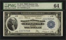 Federal Reserve Bank Notes

Fr. 739. 1918 $1 Federal Reserve Bank Note. Kansas City. PMG Choice Uncirculated 64.

Vivid security threading and bri...