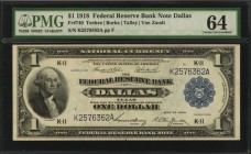 Federal Reserve Bank Notes

Fr. 740. 1918 $1 Federal Reserve Bank Note. Dallas. PMG Choice Uncirculated 64.

A Green Eagle Ace from the popular Da...