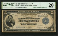 Federal Reserve Bank Notes

Fr. 786. 1918 $5 Federal Reserve Bank Note. Cleveland. PMG Very Fine 20.

These $5 1918 FRBNs have always been a very ...