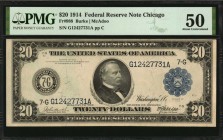 Federal Reserve Notes

Fr. 988. 1914 $20 Federal Reserve Note. Chicago. PMG About Uncirculated 50.

A lightly circulated example of this better Ch...