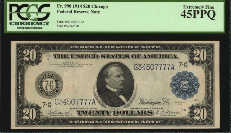 Federal Reserve Notes

Fr. 990. 1914 $20 Federal Reserve Note. Chicago. PCGS C...