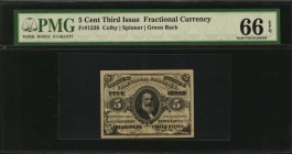Third Issue

Fr. 1238. 5 Cent. Third Issue. PMG Gem Uncirculated 66 EPQ.

An incredibly high grade example of this Green back Variety. . PMG comme...