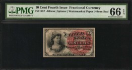 Fourth Issue

Lot of (2) Fr. 1257 & 1261. 10 Cents. Fourth Issue. PMG Gem Uncirculated 66 EPQ.

A lovely pair of this Fourth Issue type with both ...