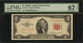 Legal Tender Notes

Lot of (3) Fr. 1511*. 1953B $2 Legal Tender Star Notes. PMG Gem Uncirculated 66 EPQ & Superb Gem Uncirculated 67 EPQ. Consecutiv...